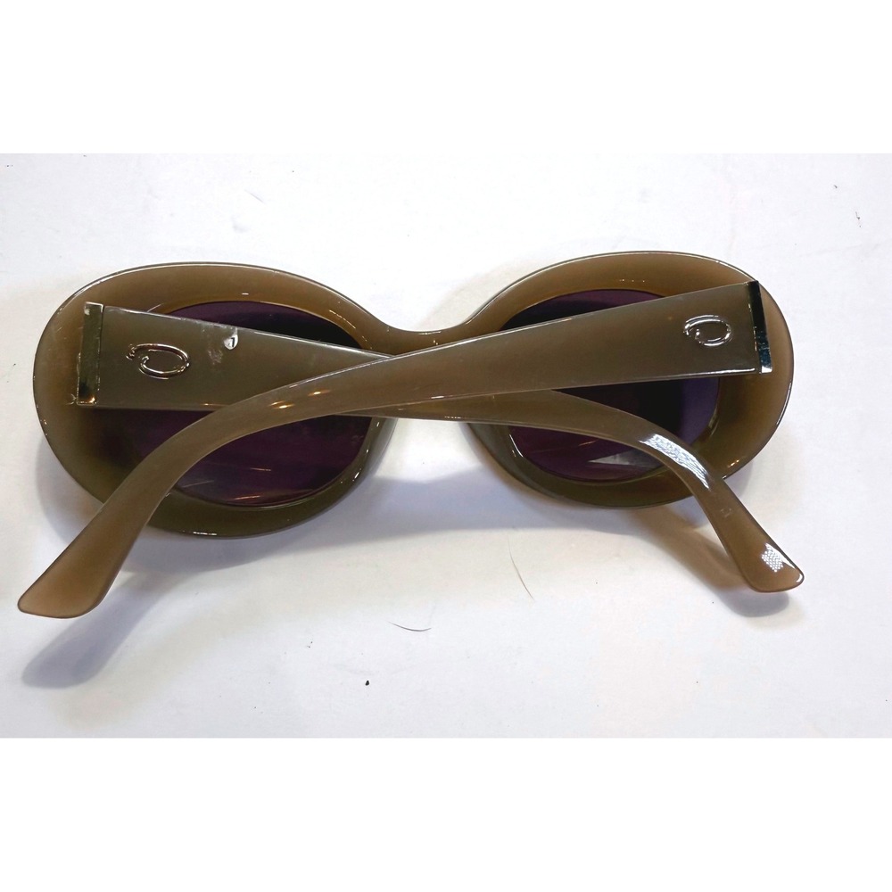 Oscar de la Renta Brown Oval Sunglasses Vintage Retro Designer Spain - Picture 2 of 8